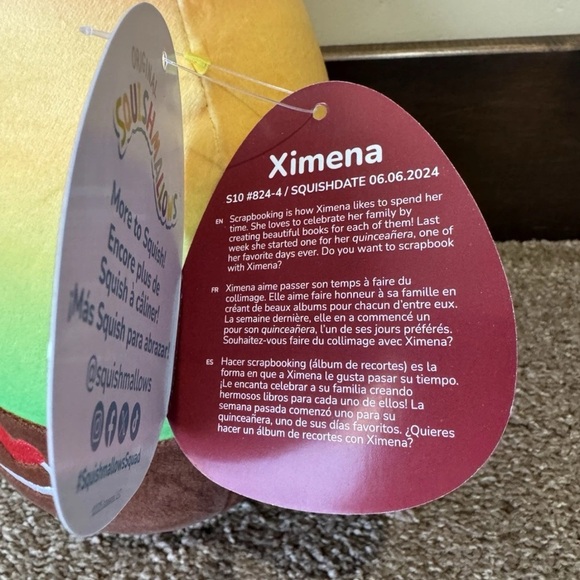 BRAND NEW Ximena Squishmallow Chocolate Covered Colorful Plush Mang Stuffy - Picture 9 of 11